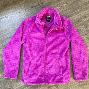 North Face fleece fuschia/pink jacket sz 14/16